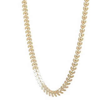 Elara Chevron Link Necklace Bold Trendy Statement