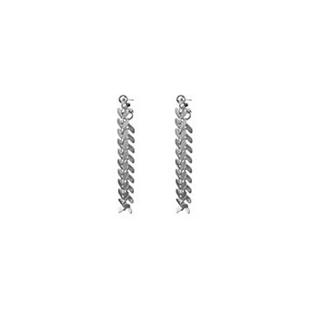 Elara Chevron Drop Earrings Bold Trendy Statement