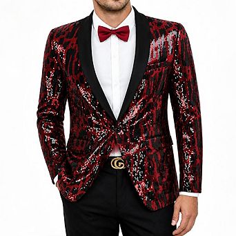 Mens Sequin Blazer Sparkly Shiny Party Dance Stage Suit Jacket