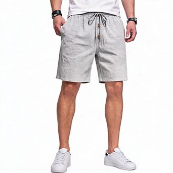 Men's Corduroy Jogger Shorts Drawstring Elastic Waist Casual