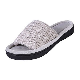 Roxoni Women's Chenille Upper Open Toe Slippers