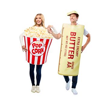 Adult Popcorn and Butter Couples Costume