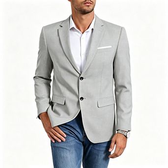 Men's Two Button Polyester Suit Jacket