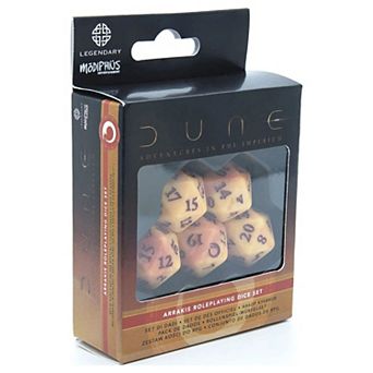 Modiphius Entertainment Dune Arrakis Edition 5-Pack RPG Dice Set