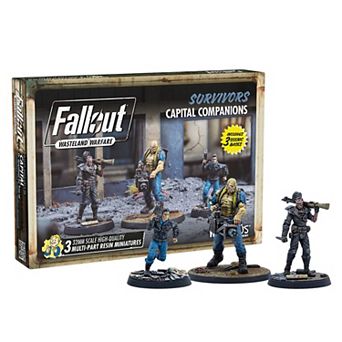 Modiphius Fallout Wasteland Warfare 3 pc Survivors Capital Companions Resin Miniatures