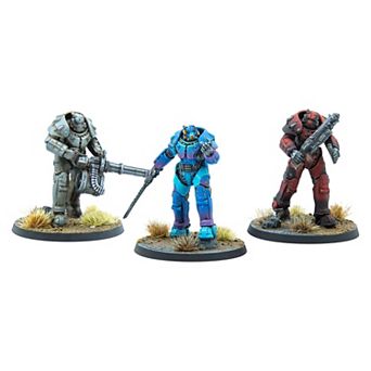 Modiphius Entertainment Fallout Wasteland Warfare 3 pc Unaligned X-01 Power Armor Miniatures