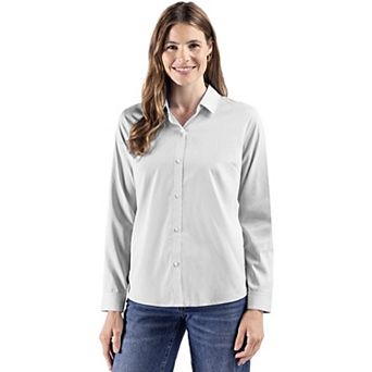 Cutter & Buck Skyline End on End Recycled Long Sleeve Womens Dress Shirt