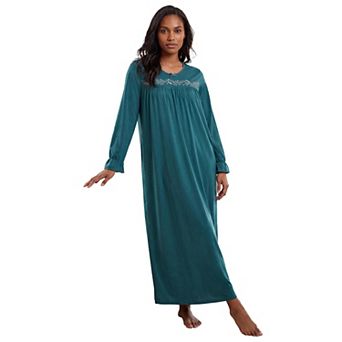 Only Necessities Plus Size Embroidered Comfort Gown