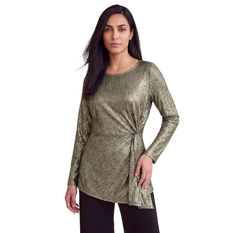 Jessica London Women's Plus Size Asymmetrical Peplum Tunic