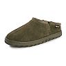muk luks men's leather berber fleece slippers