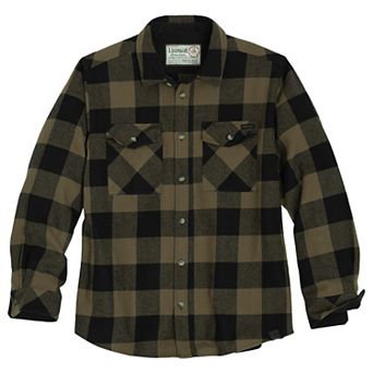 Mens Legendary Whitetails Tough as Buck Heavyweight Long Sleeve Flannel Button Up Shirt