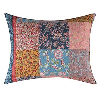 Tangier Cotton Face Microfiber Back Pillow Sham Multicolor