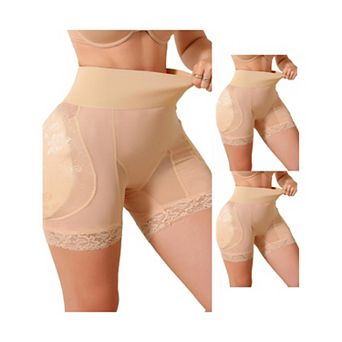 3 Packs Hip Enhancer for Women Padded Shapewear Hip Lifter Lace Trim Tummy Control Underwear