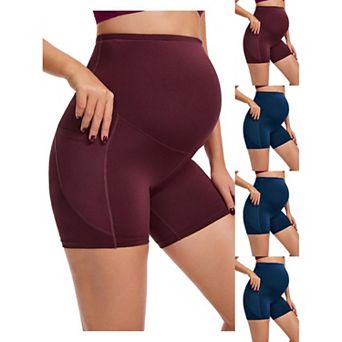 5 Packs Maternity Shapewear Shorts Mid Thigh Pregnancy Underwear Belly Support High Waist Boyshort