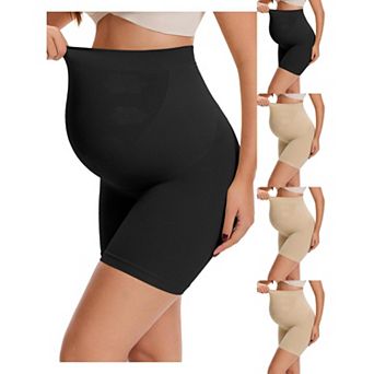 5 Packs Seamless Shapewear Boyshorts High Waist Pregnancy Belly Support Underwear Mid Thigh Shorts
