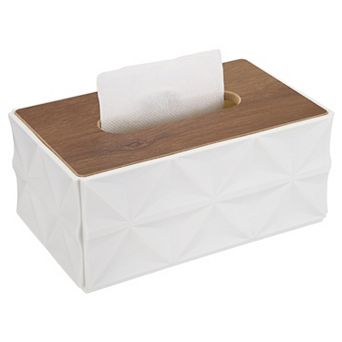 Plastic Tissue Box Cover, Rhombus Style Rectangular Tissue Box Holder