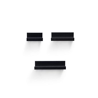 3 pc 18.11" Wood Floating Wall Shelves, Invisible Bracket Wall Mount for Home Storage & Decor
