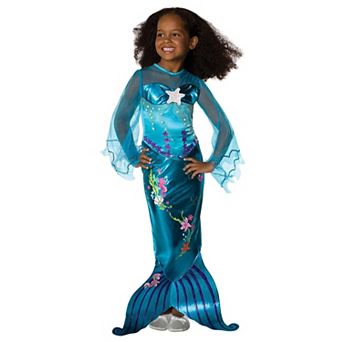 Girls' Blue Magical Mermaid Costume