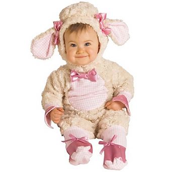 Fuzzy Pink Lamb Costume for Babies and Toddlers
