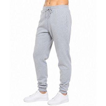Blue Ice Men's Modern Fit Heavyweight Classic Fleece Jogger Sweatpants With Zipper Side Pockets