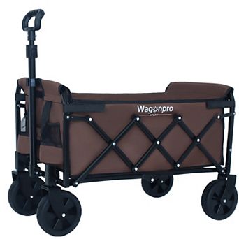 Trikiousd Expandable Dual-Layer Folding Utility Wagon with All-Terrain Wheels