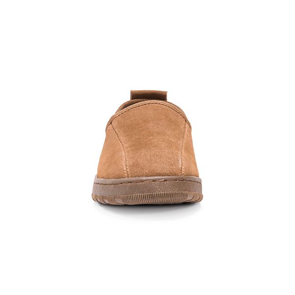 muk luks men's leather berber fleece slippers