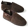 muk luks men's leather berber fleece slippers