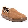 muk luks men's leather berber fleece slippers