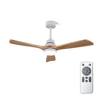 Trikiousd Smart 52 inch Solid Wood Ceiling Fans with Lights, Remote, 3 Blades, 3CCT Dimmable