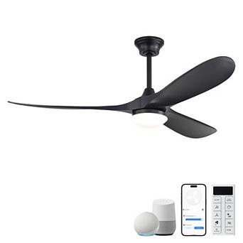 Trikiousd 60 Inch Modern Smart Ceiling Fan with Lights, DC Motor, Alexa/APP/Remote Control