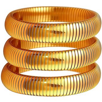 3 pc Chunky Stretch Bangle Set
