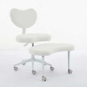 Pnronnc Lounge Chair Office Chair Meditation Chair ADHD Chair Criss Cross Desk Chair wAdjust Stool
