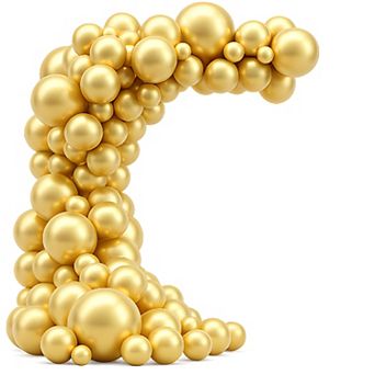 Gold Metallic Chrome Latex Balloon Arch Garland Kit, 102 pc for Weddings, Engagements