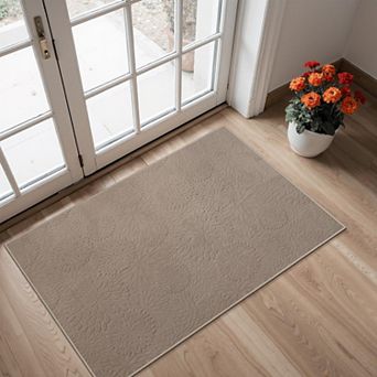 Soft Non Slip Washable Runner Rug 3D High Low Pile Pet Friendly Noise Reduction