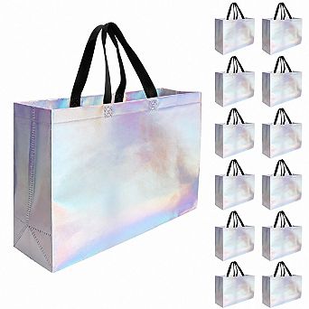 12 Pack Reusable Gift Bags With Handles Bulk For Party Favors