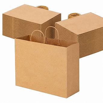 110 Pack Brown Paper Gift Bags With Handles Bulk Reusable Multi Purpose Shopping Bags