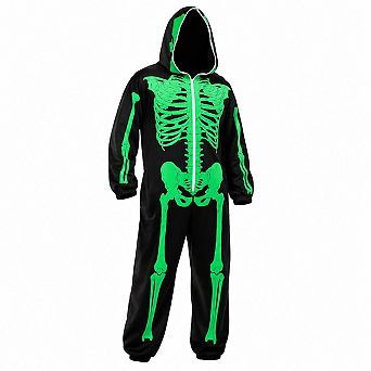 Adult Skeleton Jumpsuit Costume For Halloween Party Cosplay