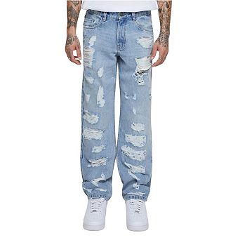 Urban Classics Mens Heavyweight Ripped Straight Jeans