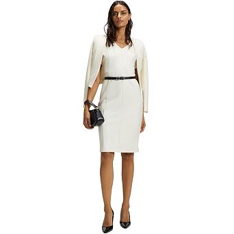 Boss Womens/Ladies Damaisa V Neck Slim Short-Sleeved Midi Dress