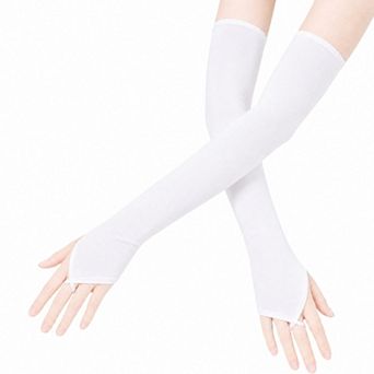 Long Hook-neck Satin Party Gloves 18.9"x4.72" 1 Pair