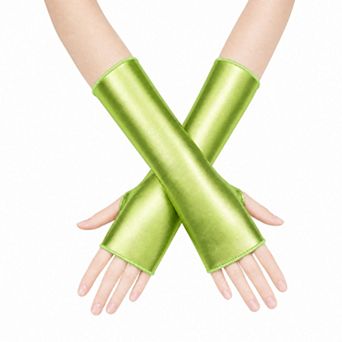 Patent Leather Fingerless Short Style Party Gloves 9.06"x3.54" 1 Pair