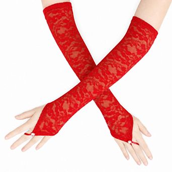 Hook Lace Party Gloves 17.72"x4.72" 1 Pair