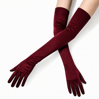 Extra Long Stretch Satin Party Gloves 21.65"x4.72" 1 Pair