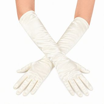 Mid-Length Stretch Satin Party Gloves 14.96"x4.72" 1 Pair