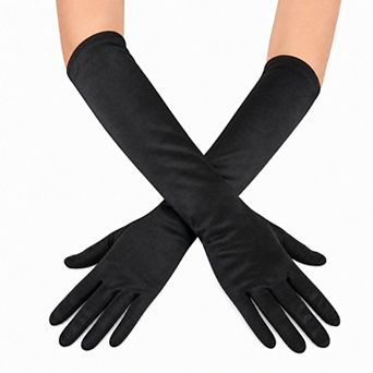 Mid-Length Stretch Satin Party Gloves 14.96"x4.72" 1 Pair