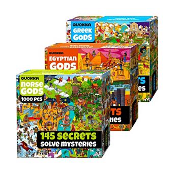QUOKKA 1000 pc Puzzle for Adults Ancient Myths and Legends with Secret Tasks & Audio Story