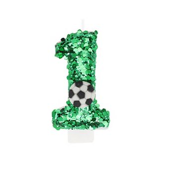 1 pc Birthday Candles Number 1, Football Birthday Candles, Cake Decoration, Birthday Candles Green