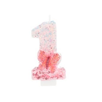 1 pc Birthday Candles Number 1, Butterfly Birthday Candles, Cake Decoration Cake Decoration Pink