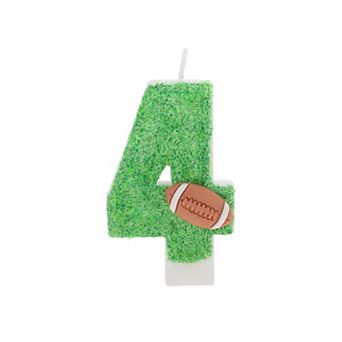 1 pc Birthday Candles Number 4, Rugby Birthday Candles, Cake Decoration, Birthday Candles Green