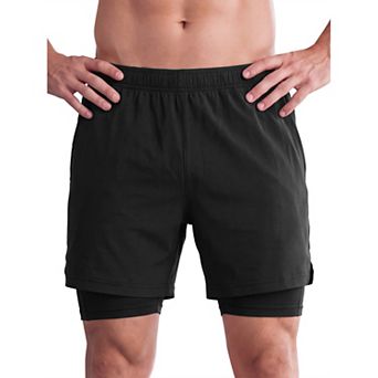 Men's Sports Shorts Double-layer Summer Athletic Running Workout